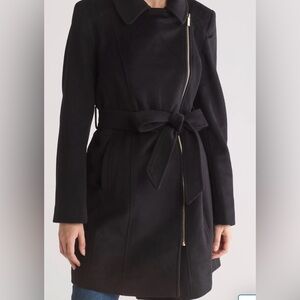 Micheal Kors Women’s Asymmetrical Tie Belt Jacket